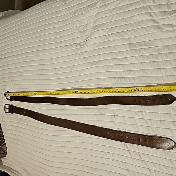 2 Brown leather belts - Picture 3 of 4